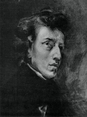 Э. Делакруа. Портрет Фридерика Шопена. 1838 год. Париж, Лувр